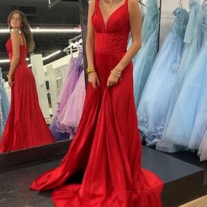 beautiful red dress from tarik ediz